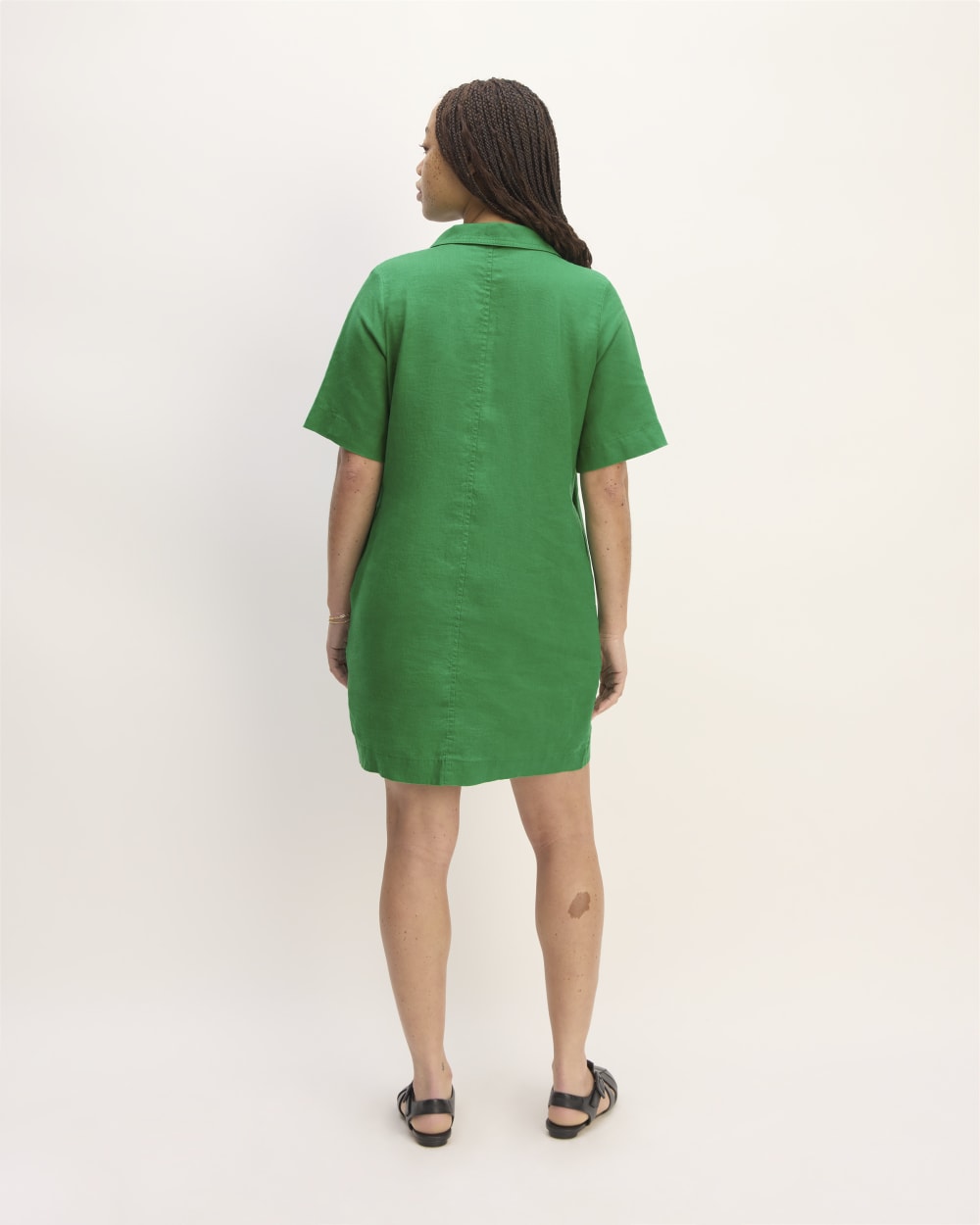 The Shirtdress in Linen | Grass Green