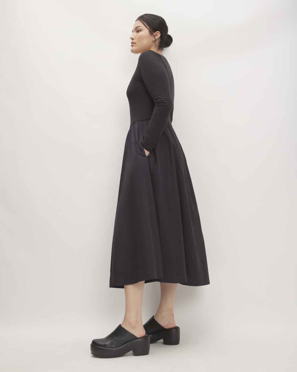 The Long-Sleeve Riviera Dress | Black