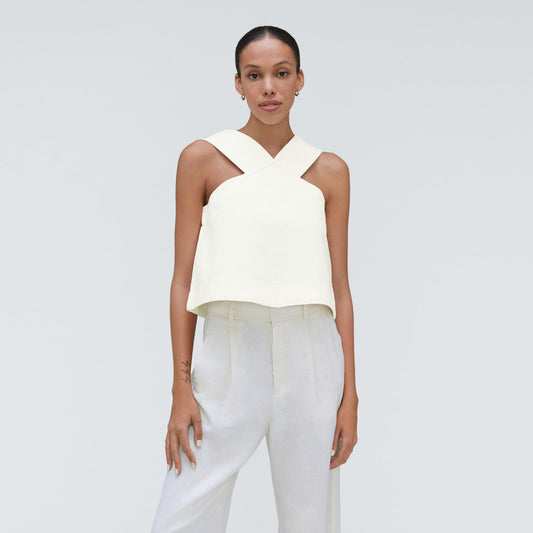 The Cross-Front Apron Top | Canvas