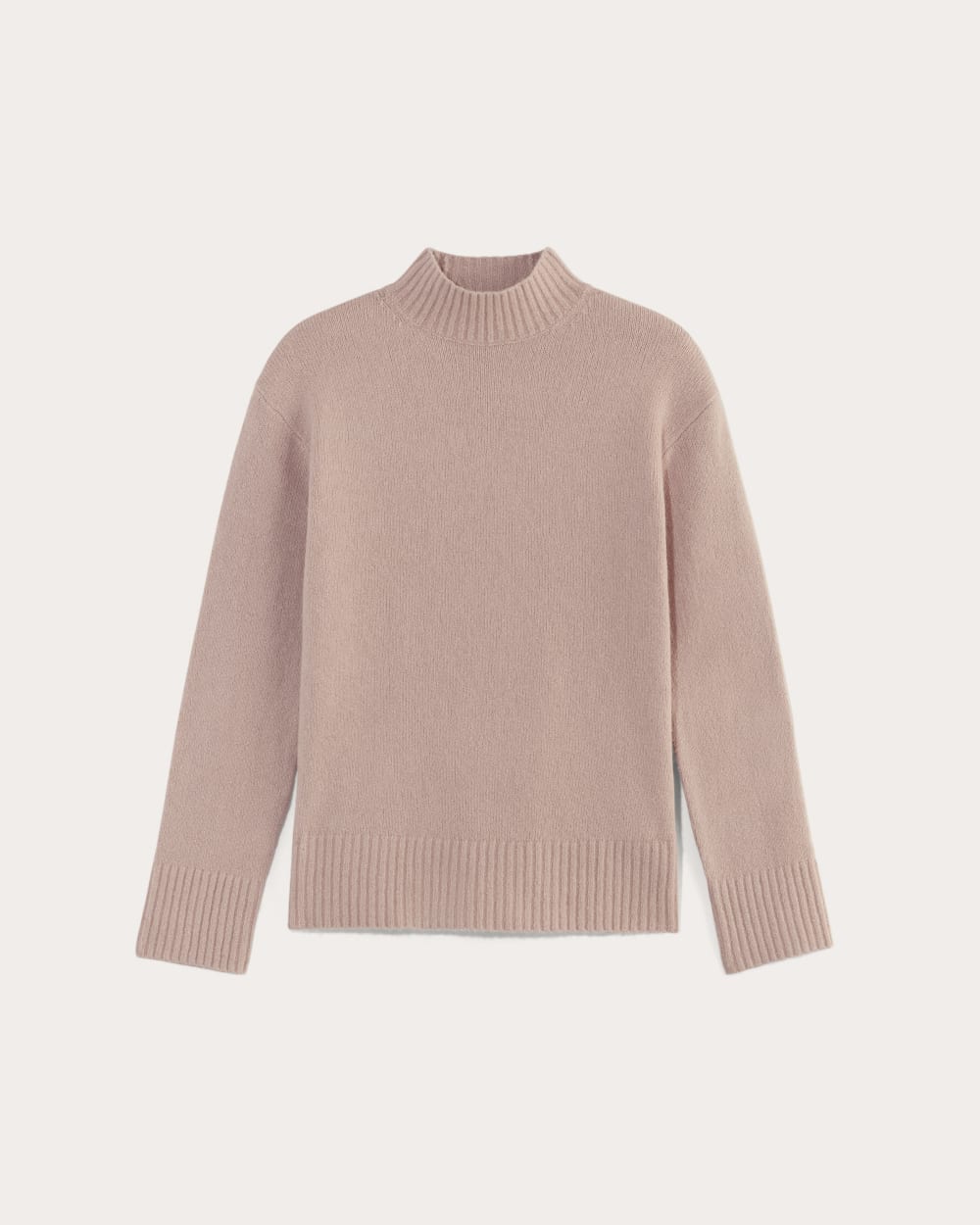 The Mockneck Sweater in Plush Cotton | Dusty Rose