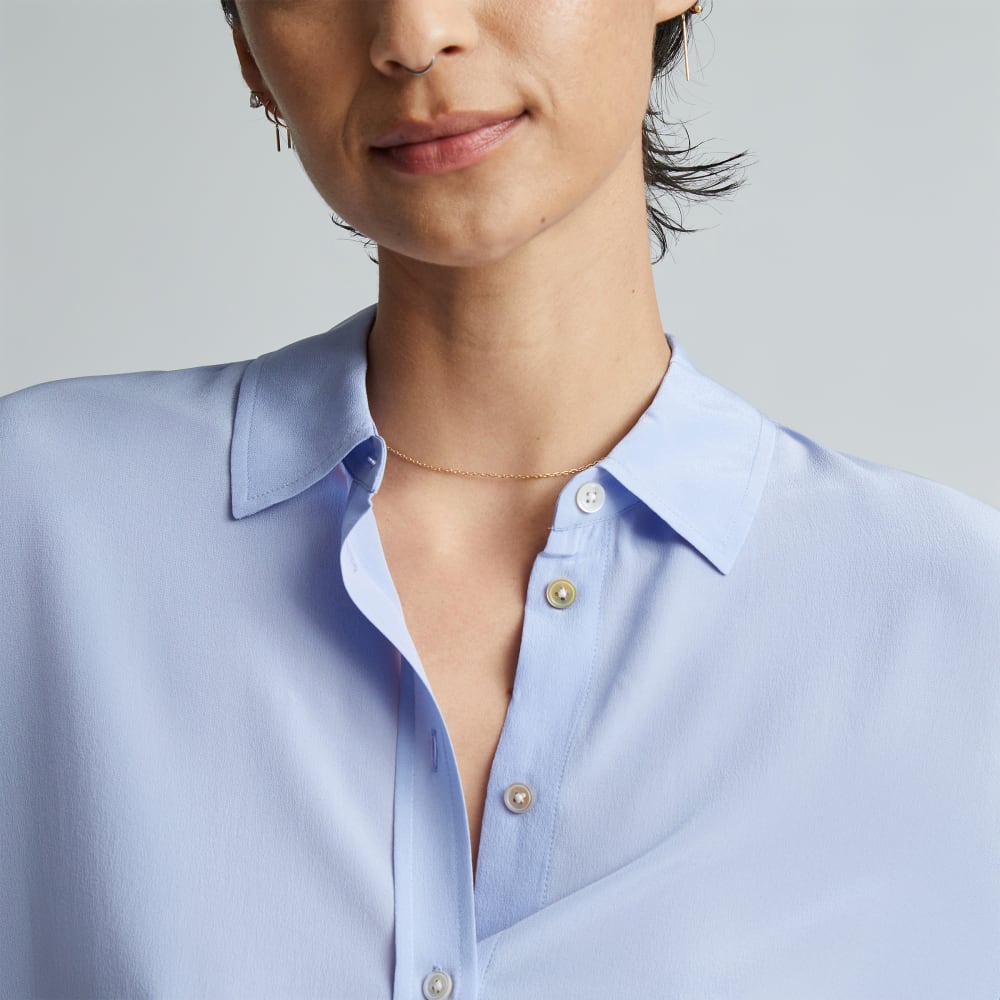 The Must-Have Shirt in Washable Silk | Periwinkle