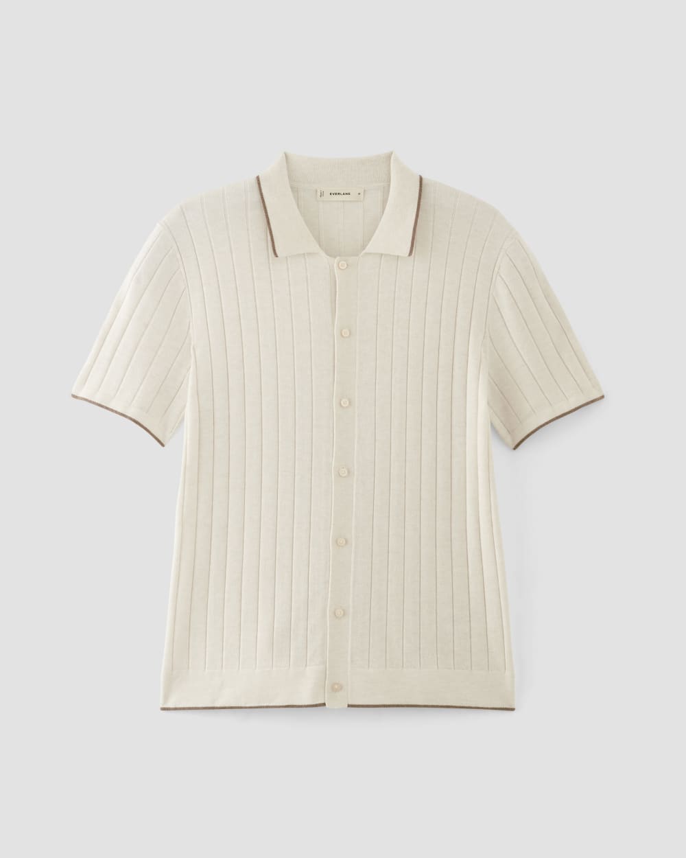 The No-Sweat Button-Down Polo | Heathered Canvas