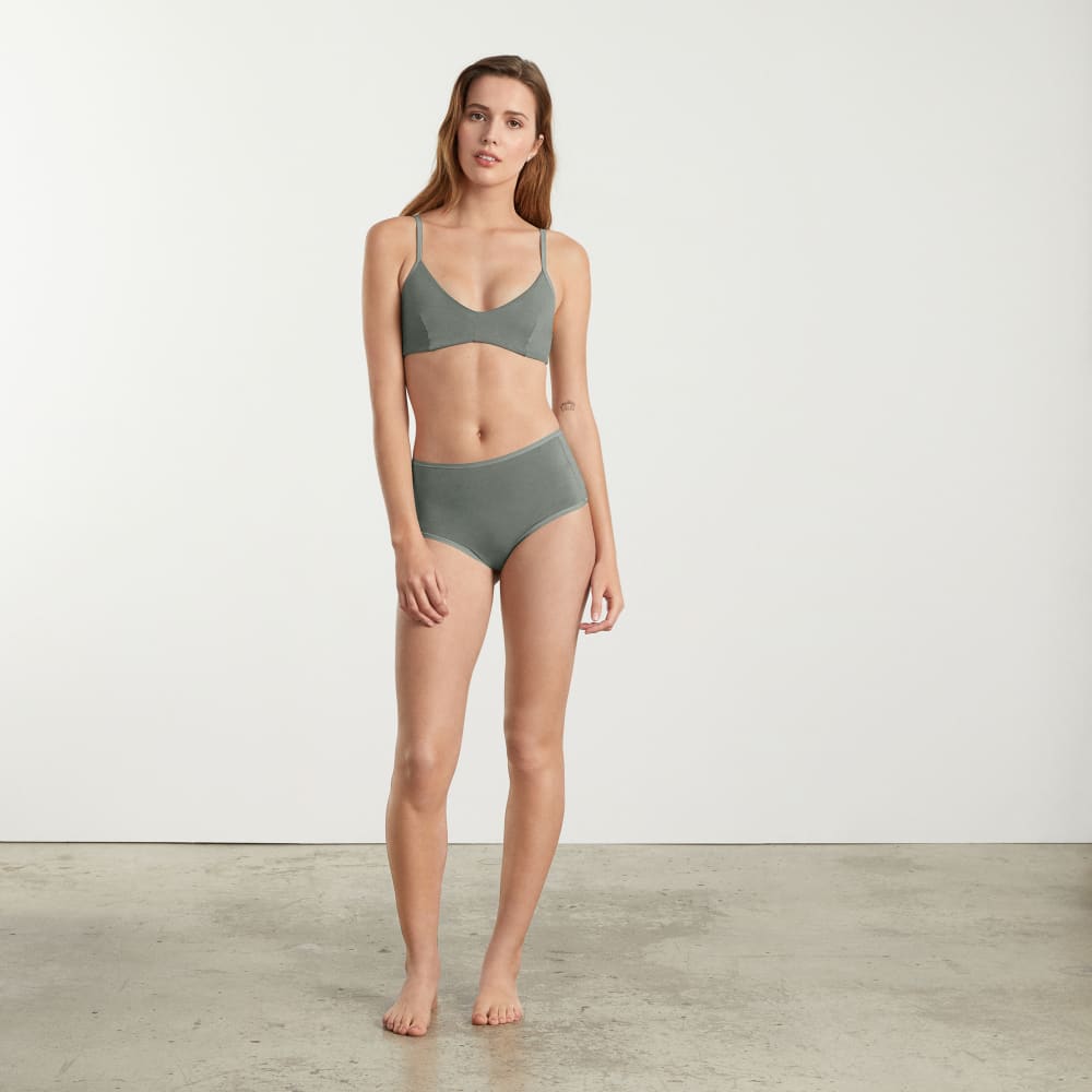 The Cotton Bralette | Dark Sage