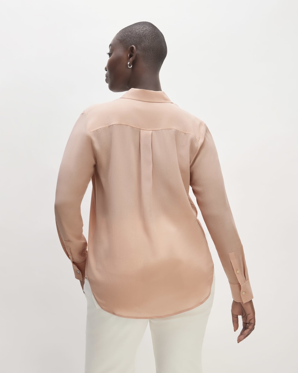 The Must-Have Shirt in Washable Silk | Blush Pink