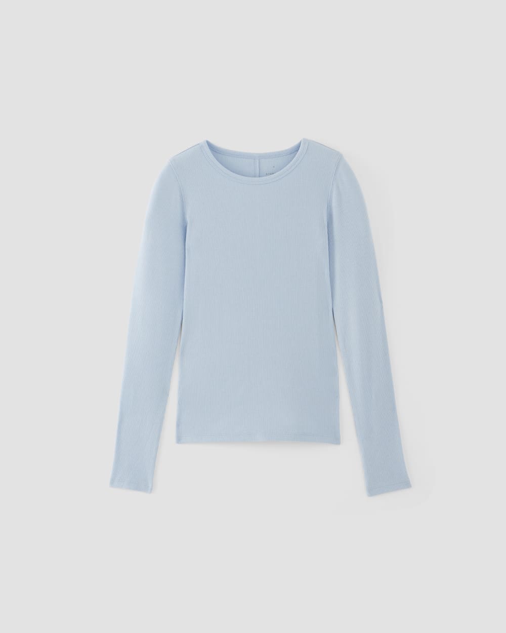 The Luxe Rib Long-Sleeve Crew | Chambray Blue