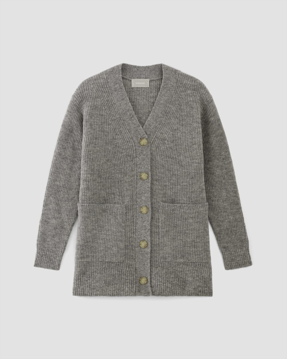 The Oversized Alpaca Pocket Cardigan | Heathered Stone