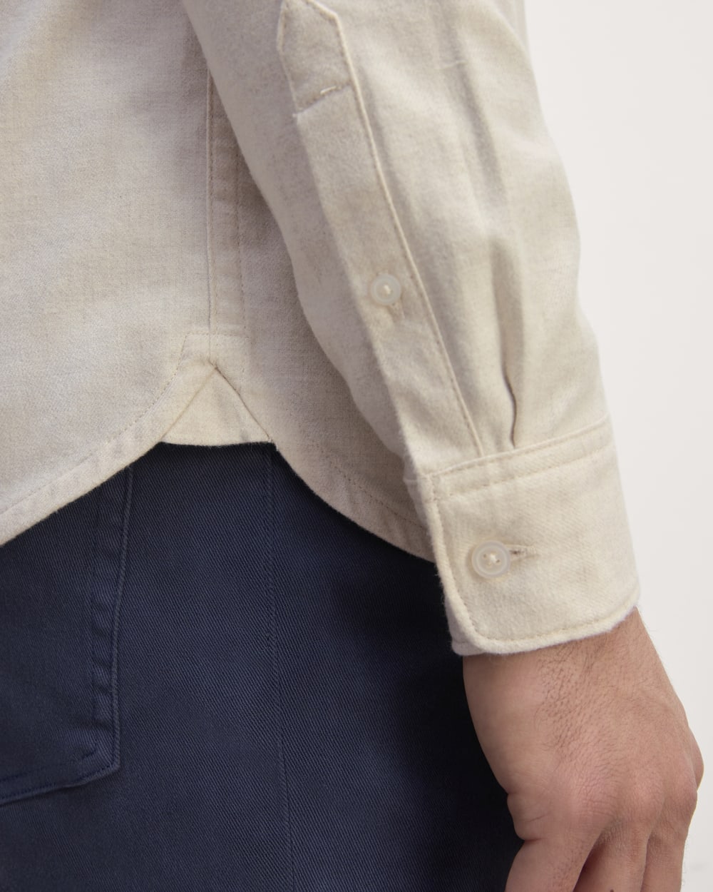 The Brushed Flannel Shirt | Heathered Oat