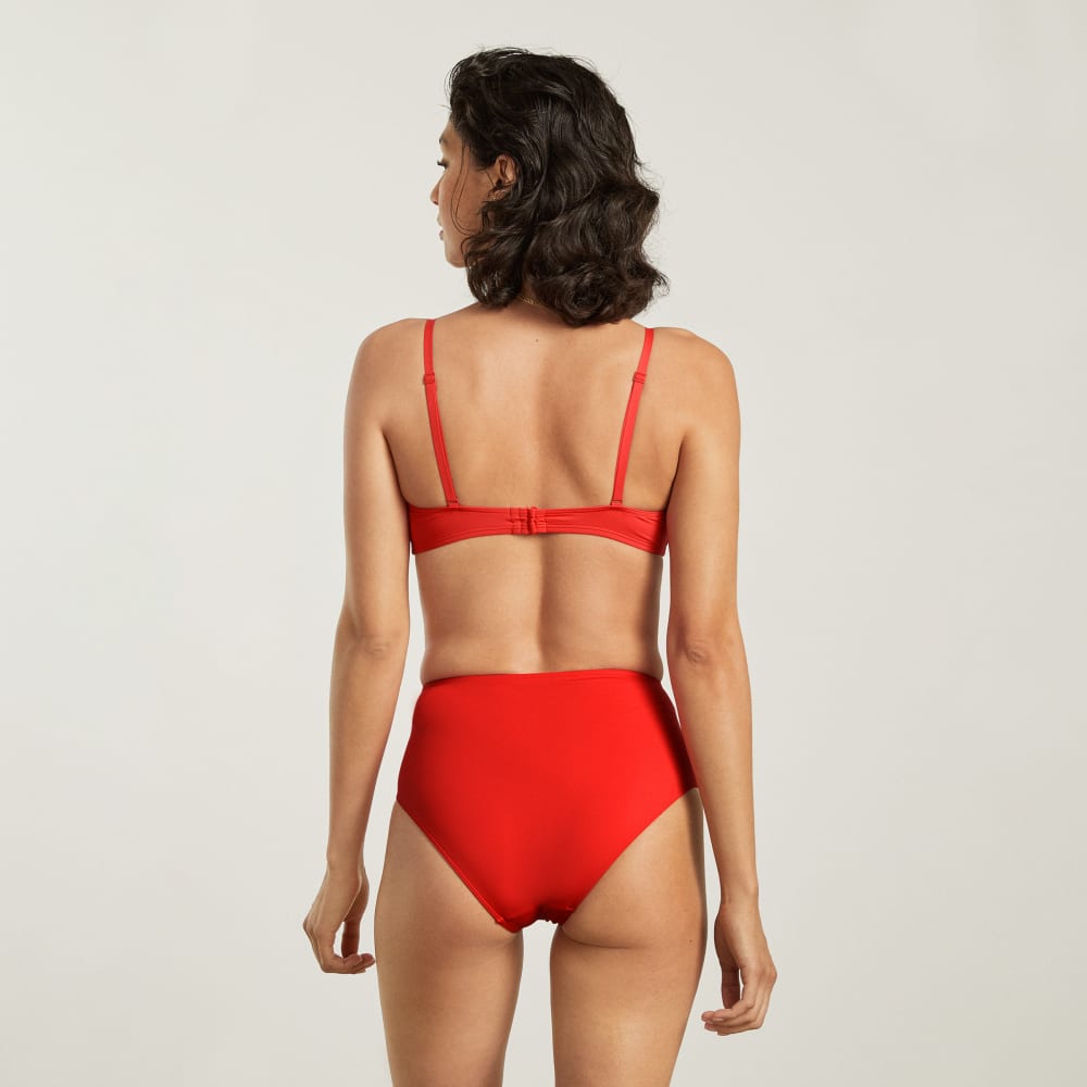 The High-Rise Hipster Bottom | Bright Red