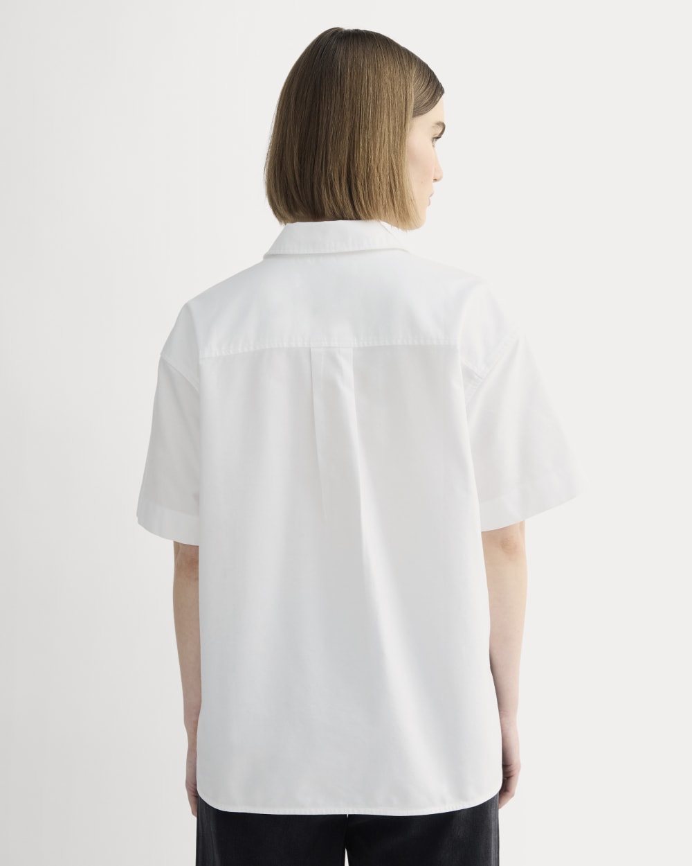 The Short-Sleeve Boxy Oxford | White