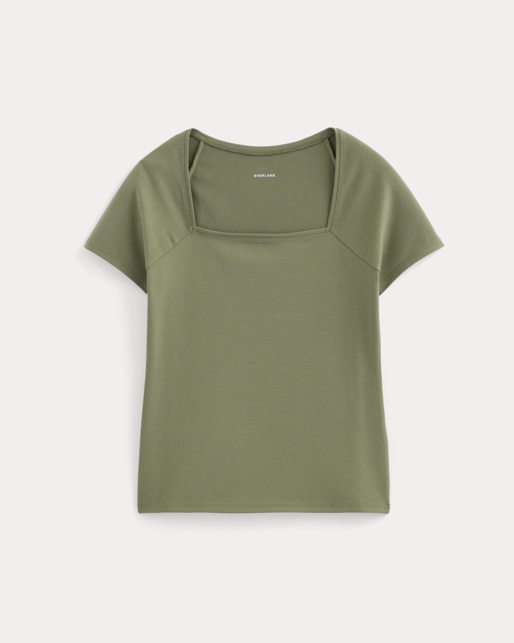 The Form Square-Neck Top | Lichen Green