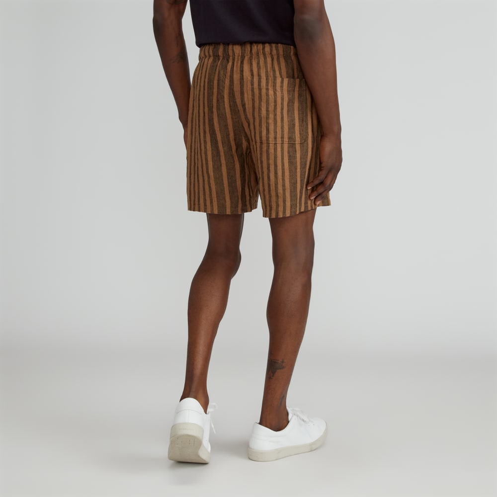 The Linen Easy Short | Toasted Coconut / Black