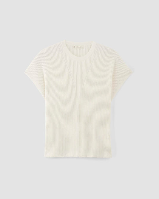 The Cotton Knit Caftan Top | Bone