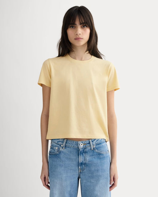The Box-Cut Tee in Essential Cotton | Banana Crepe | No Pocket