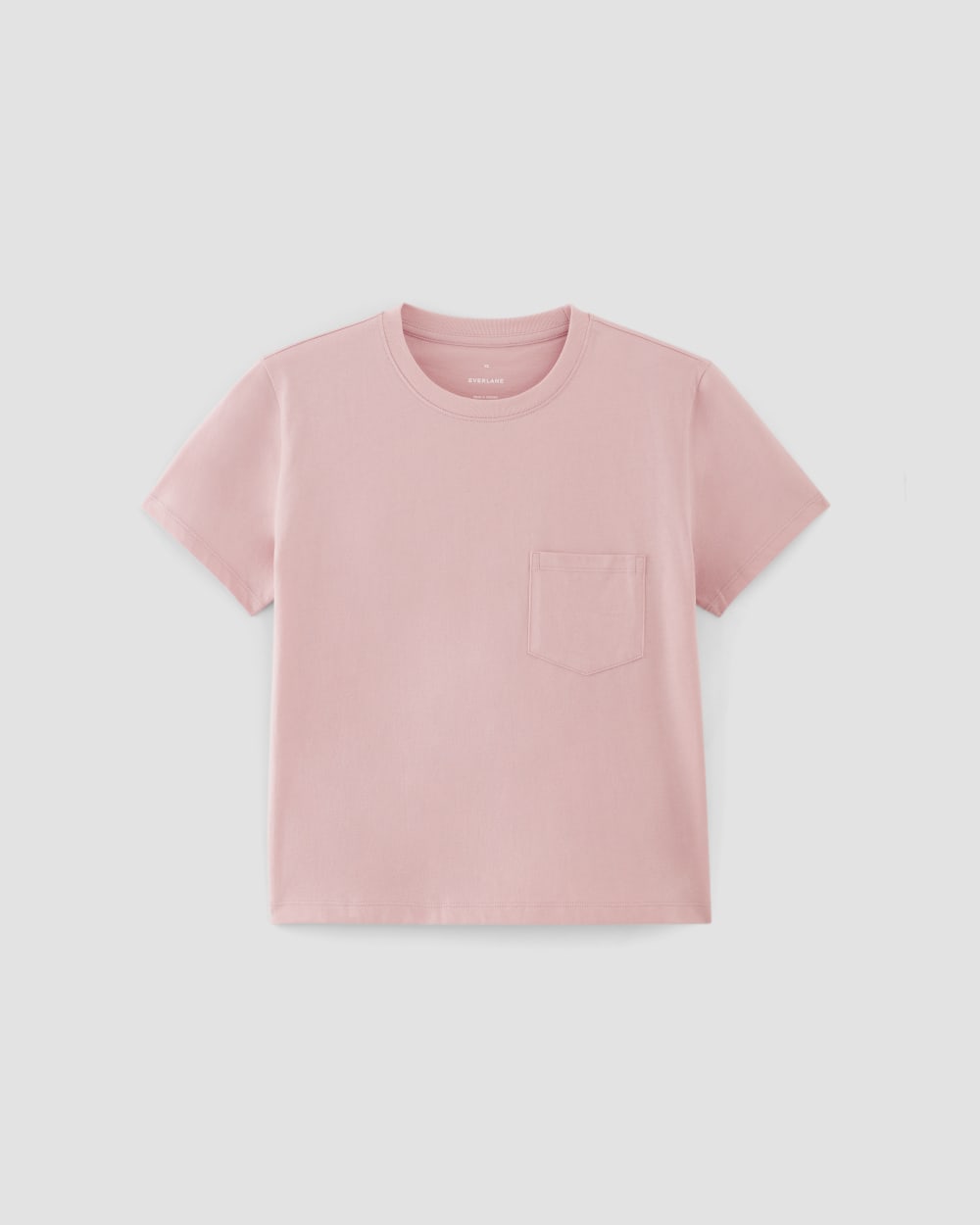 The Box-Cut Tee in Essential Cotton | Rose Pink | Pocket