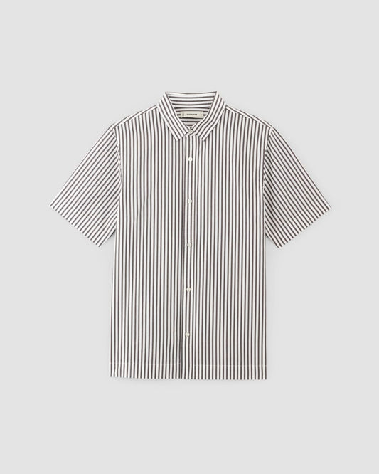The Supima® Short-Sleeve Poplin Shirt | Optic White / Black