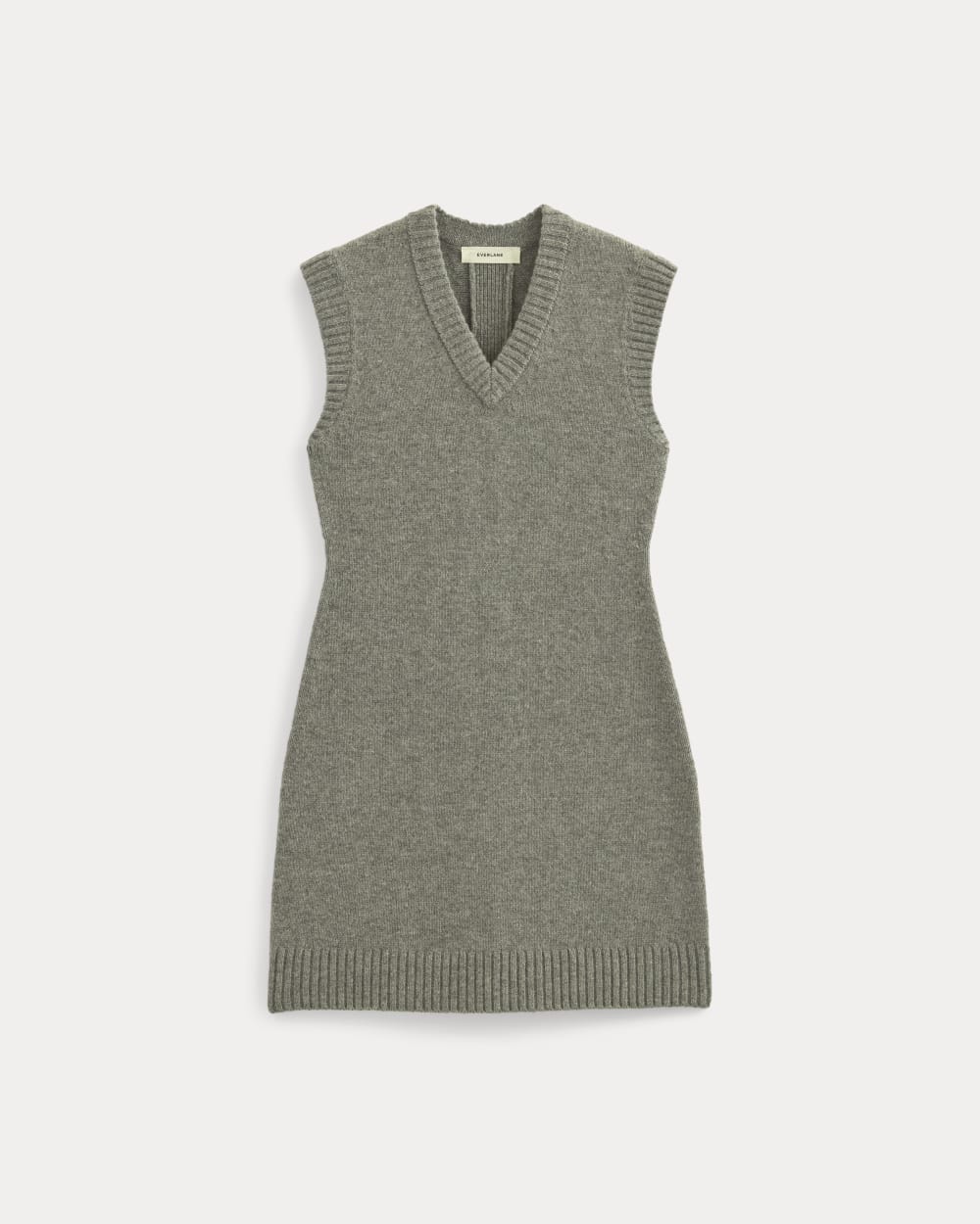 Sweater Mini Dress in Luxe Merino | Heathered Mid-Grey