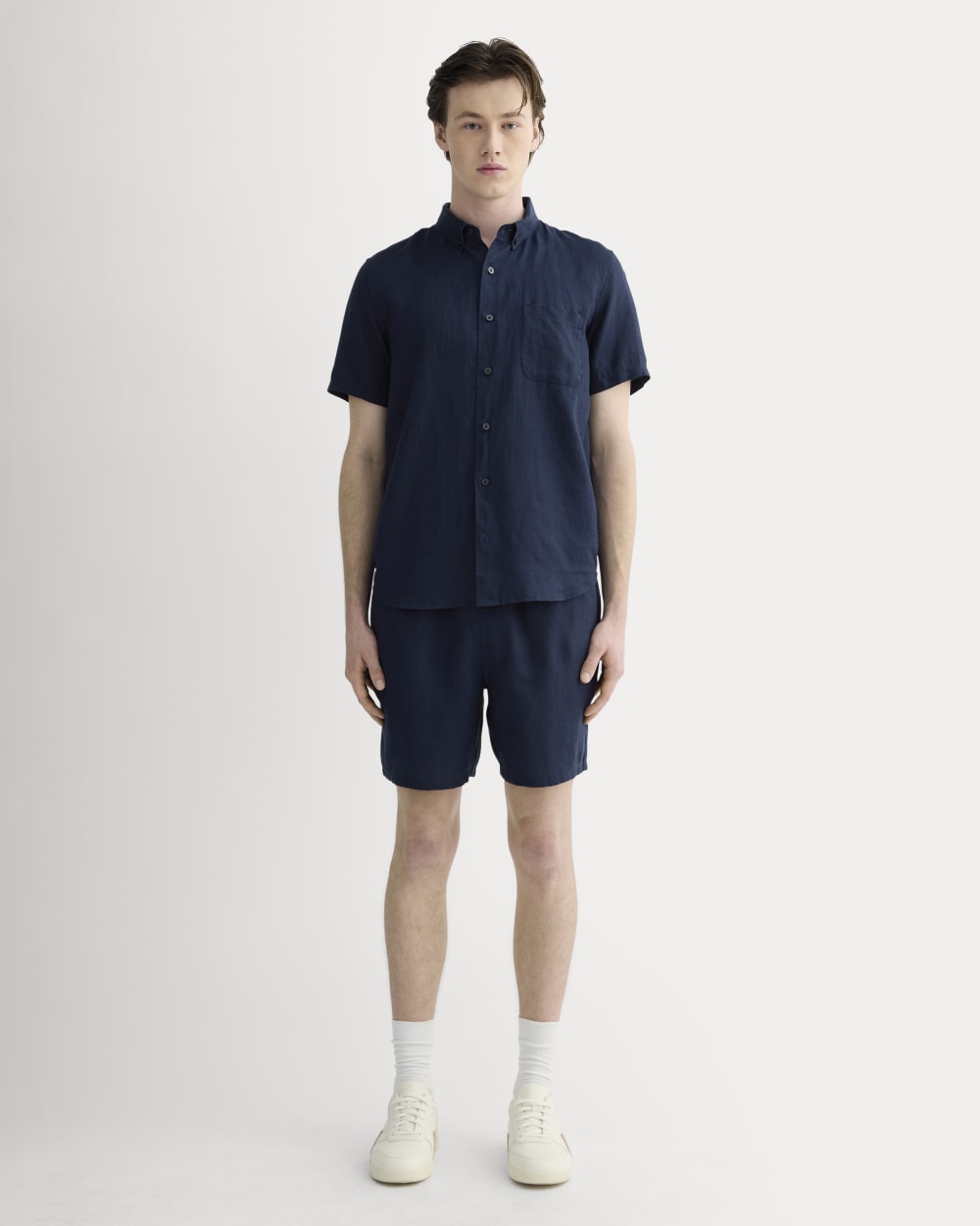 The Linen Easy Short | Navy