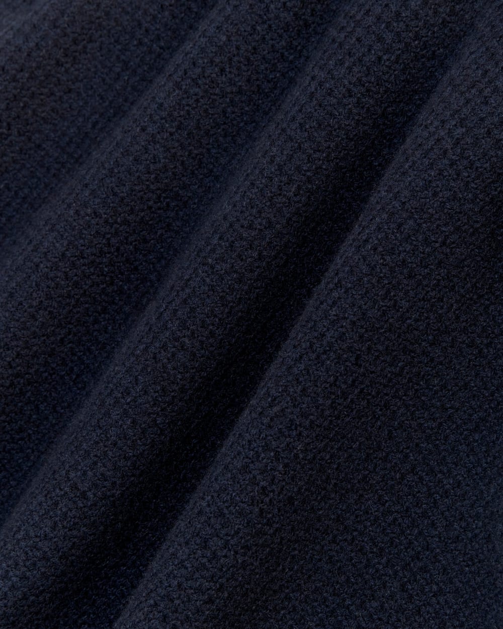 The Honeycomb Funnel Neck in Wool Cashmere | Navy