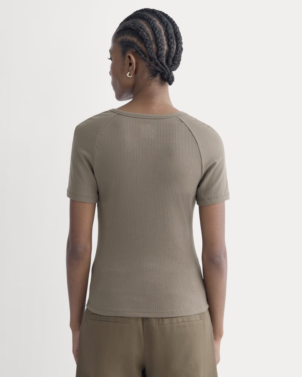 The Shimmy V-Neck Top | Taupe