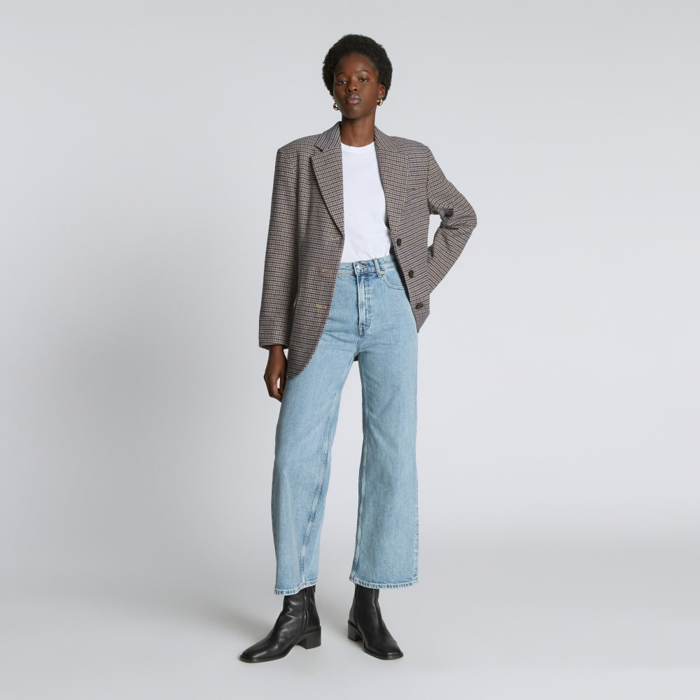 The ReWool® ’80s Blazer | Blue / Brown Houndstooth