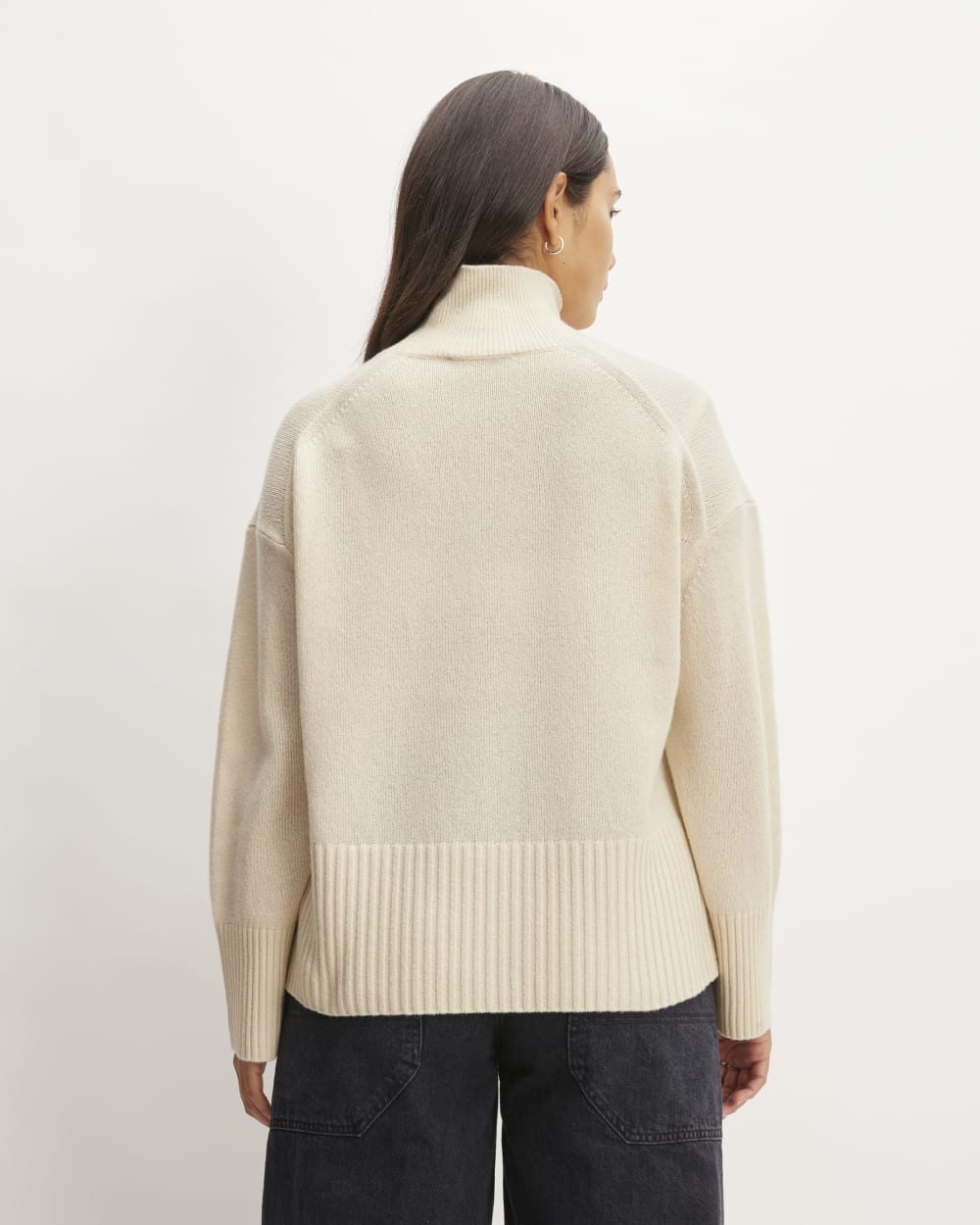 The Cashmere Oversized Turtleneck | Bone