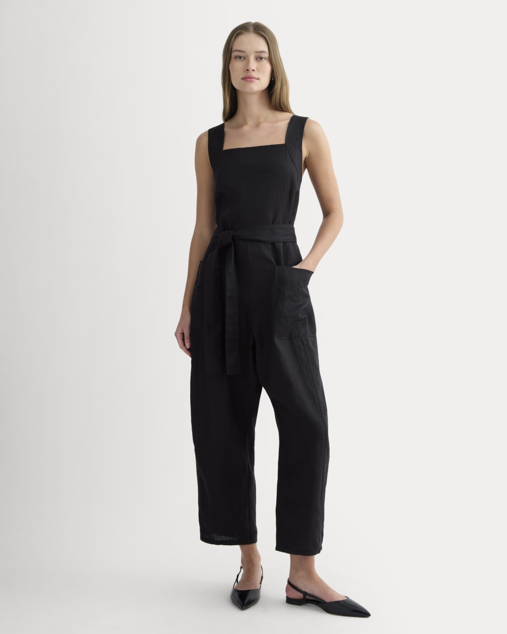 The Utility Coverall in Linen | Black