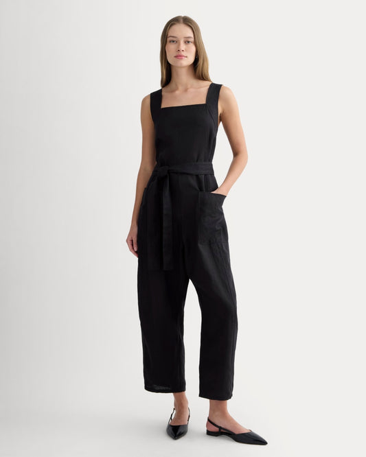 The Utility Coverall in Linen | Black
