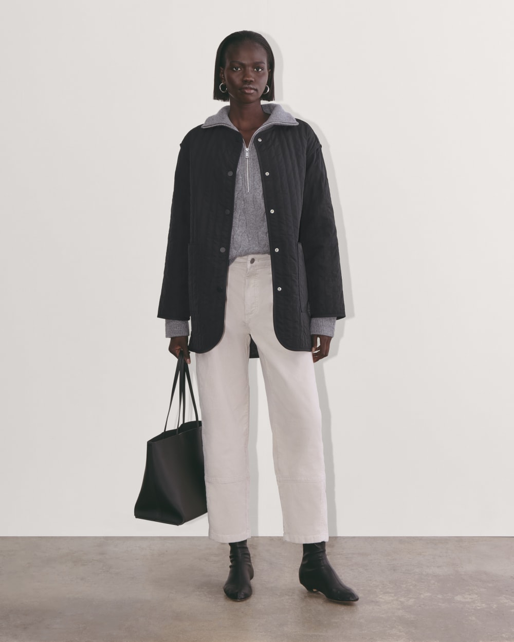 The Midi Quilted Liner | Black