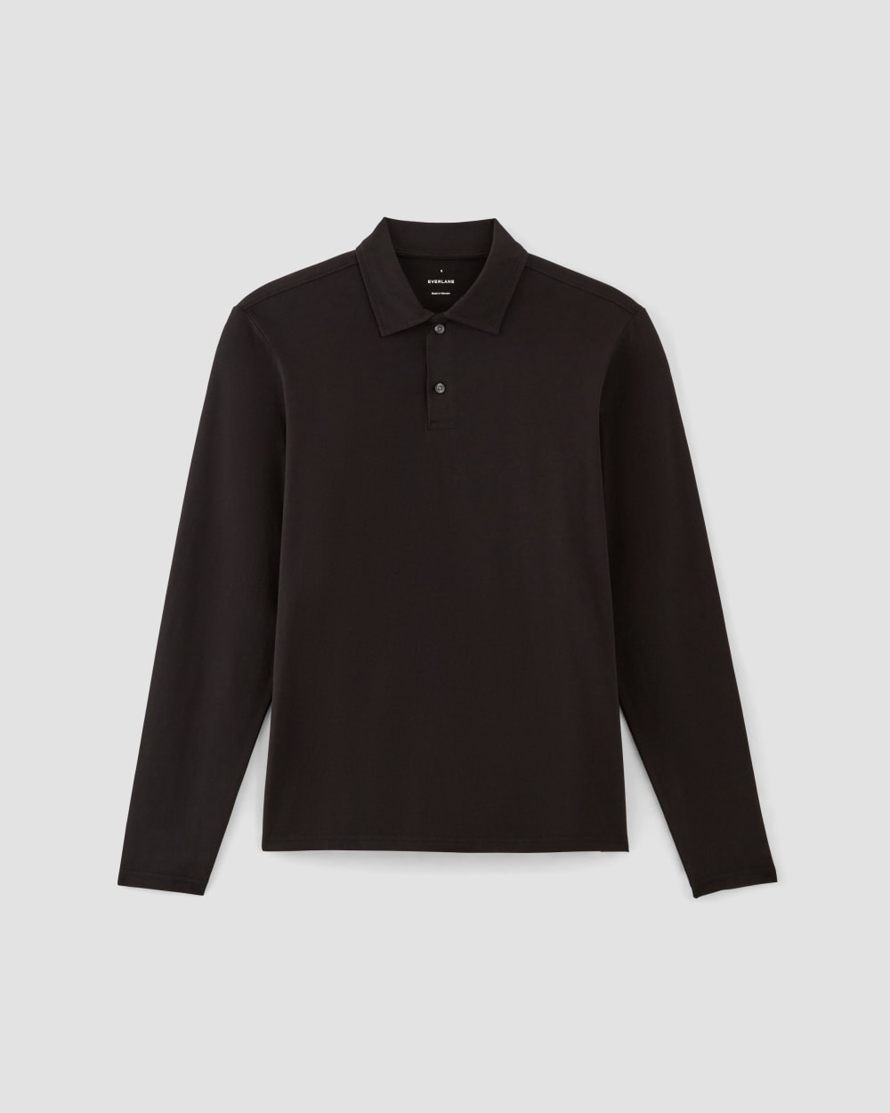 The Premium Weight Long-Sleeve Polo | Black