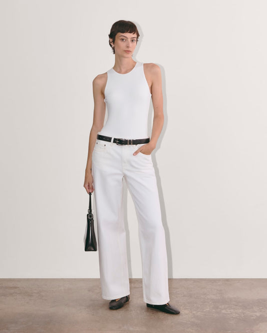 The Cutaway Tank Bodysuit | White | Bikini