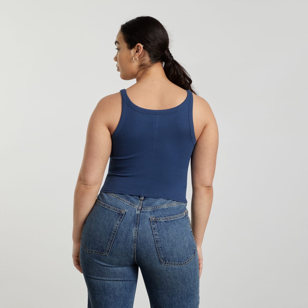 The Pima Micro-Rib Short Tank | Dark Royal