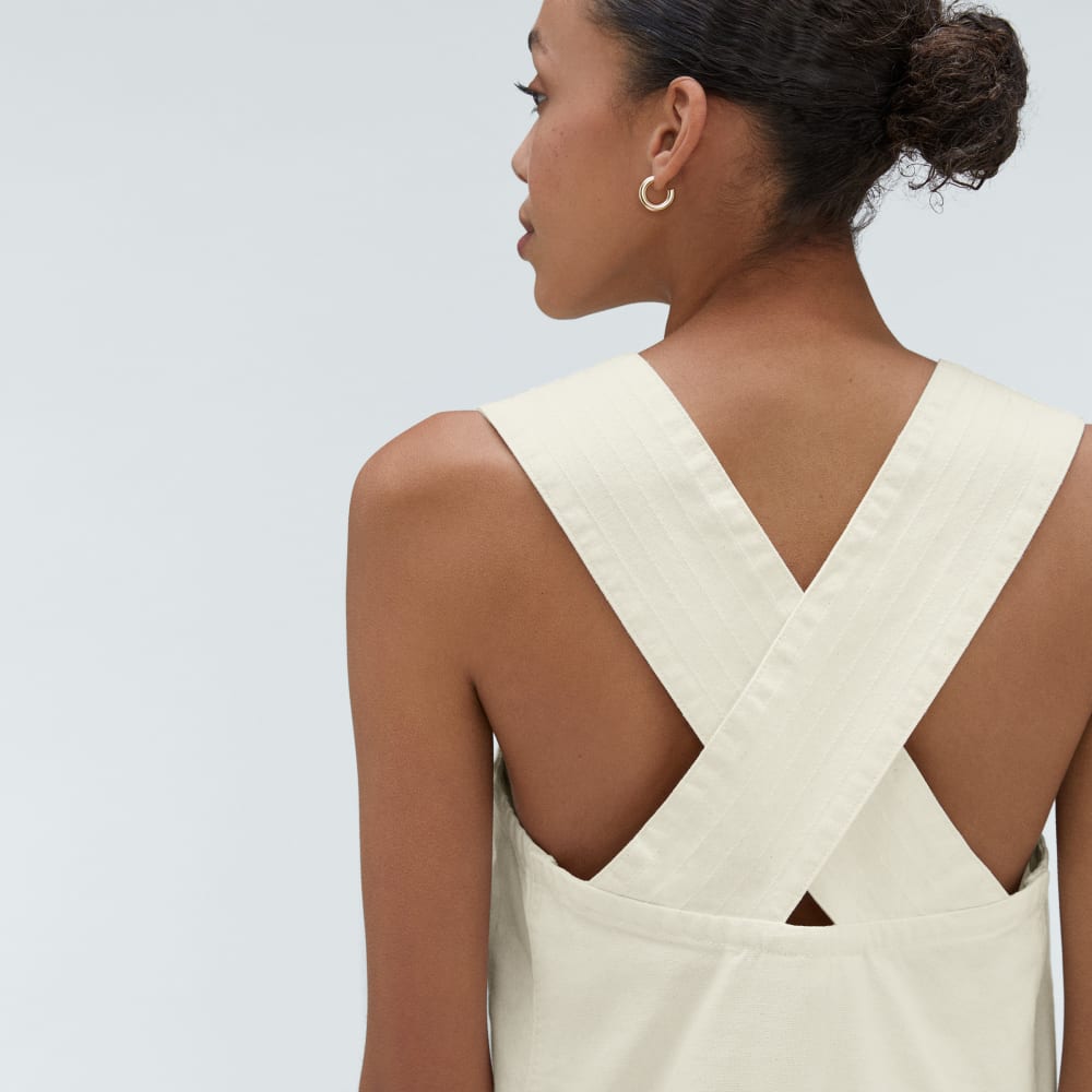 The Cross-Back Apron Mini Dress | Canvas