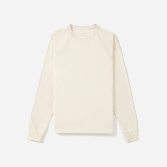 The Premium-Weight Long-Sleeve Crew | Uniform | Heather Oatmeal