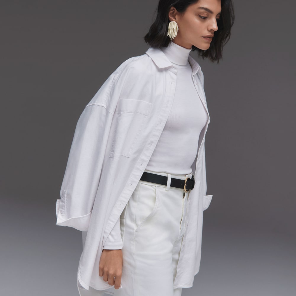 The Way Long Oxford Shirt | White