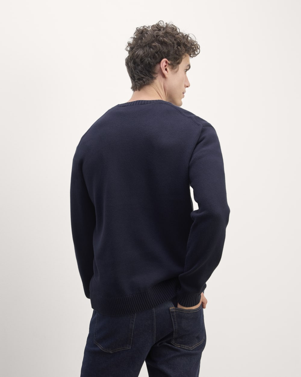 The Classic Sweater in Everyday Cotton | Navy