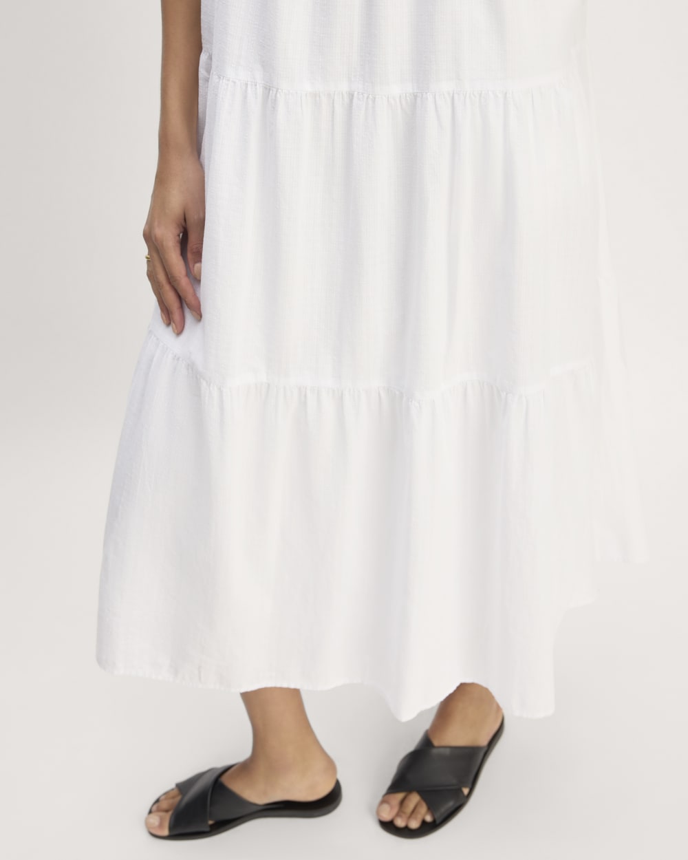 The Gauze Tiered Dress | White