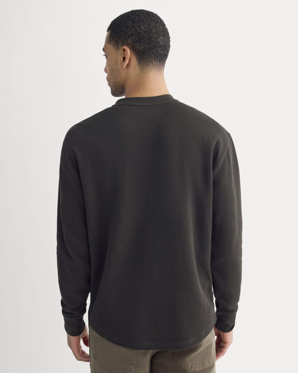 Thermal Henley in Cozy Waffle | Black