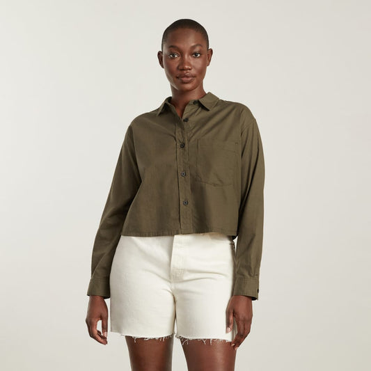 The Way-Short Shirt in Silky Cotton | Beech