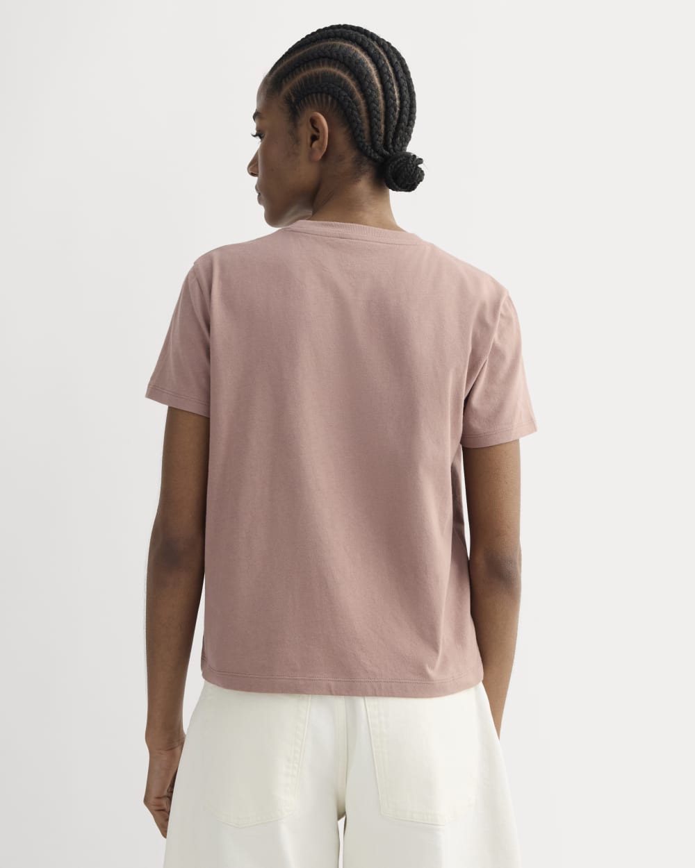 The Box-Cut Tee in Essential Cotton | Rose Dusk | No Pocket
