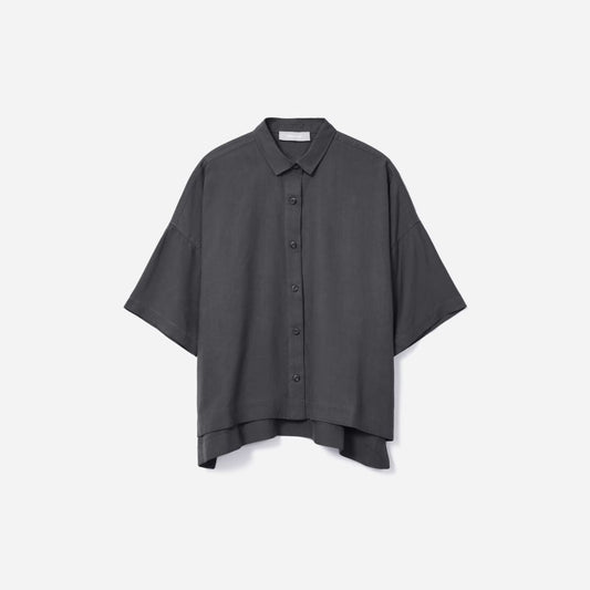 The Drapey Square Shirt | Slate Grey