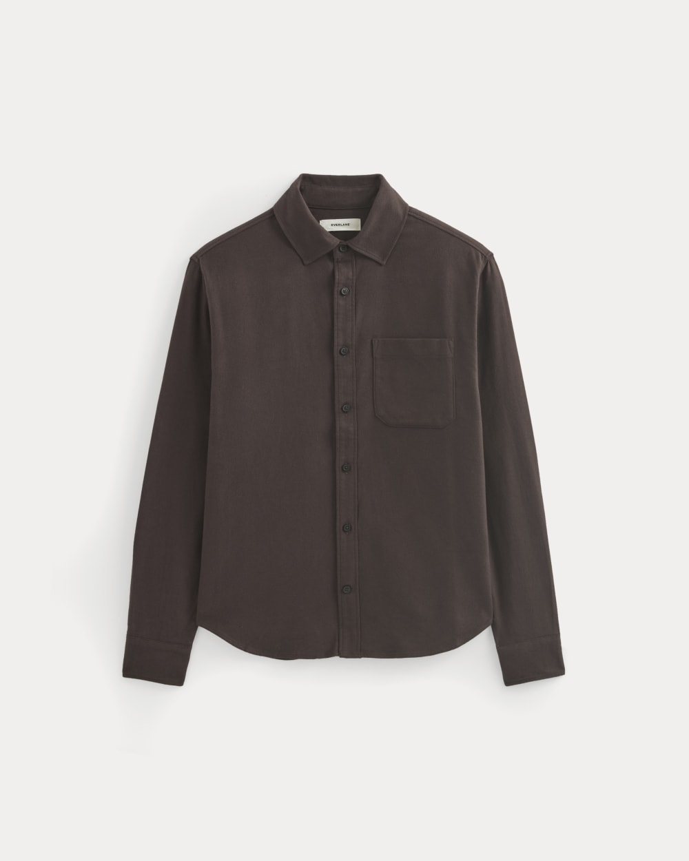 Brushed Flannel Shirt | Dark Chocolate