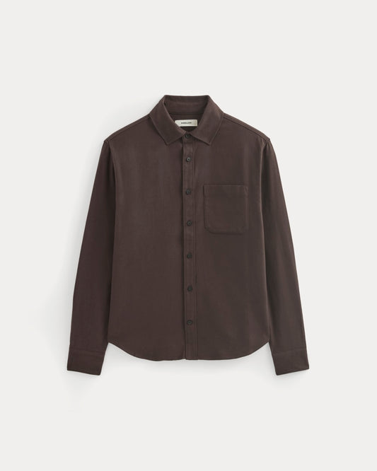 Brushed Flannel Shirt | Dark Chocolate