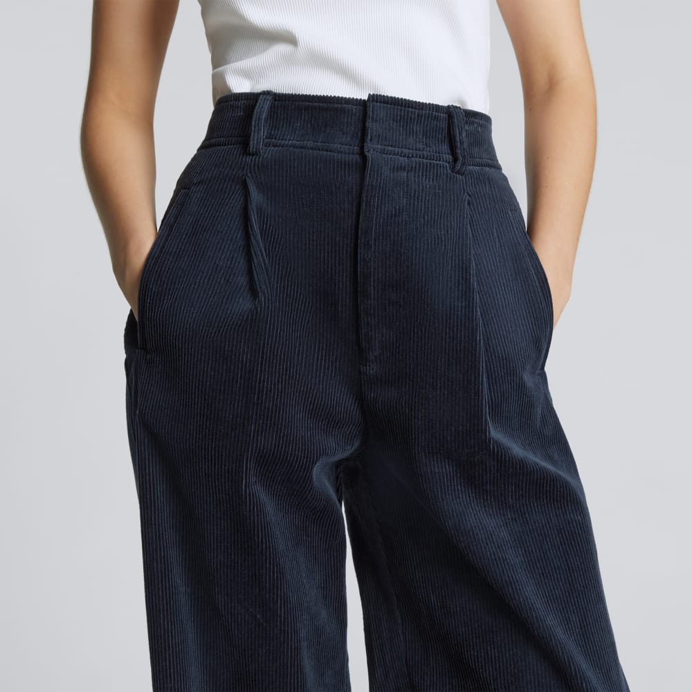 The Corduroy Way-High® Drape Pant  | Deep Navy