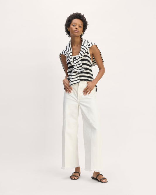 The Mariner Cropped Jean | Frayed Hem Bone