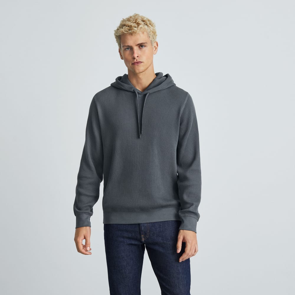 The Waffle-Knit Hoodie | Slate