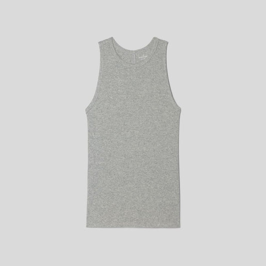 The Luxe Rib Racerback Tank | Heathered Grey