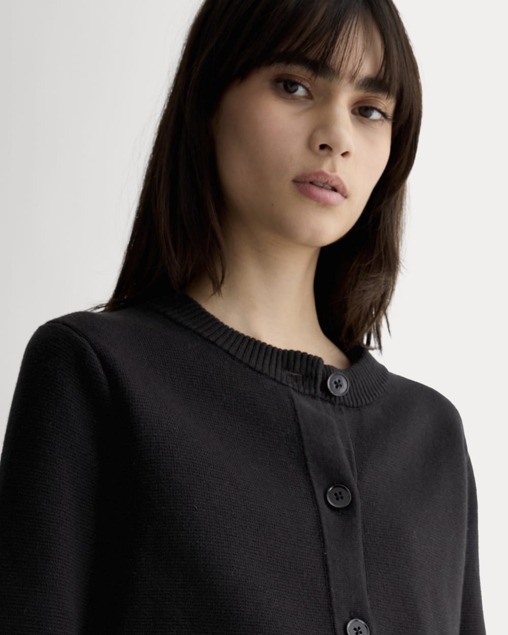 The Crew Cardigan in Everyday Cotton | Black