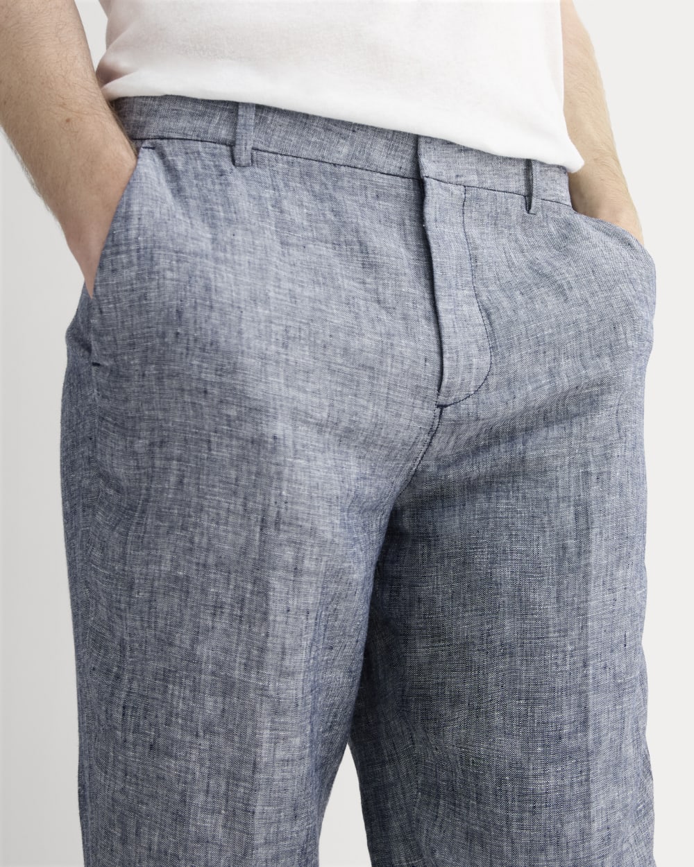The Linen Trouser | Navy Chambray