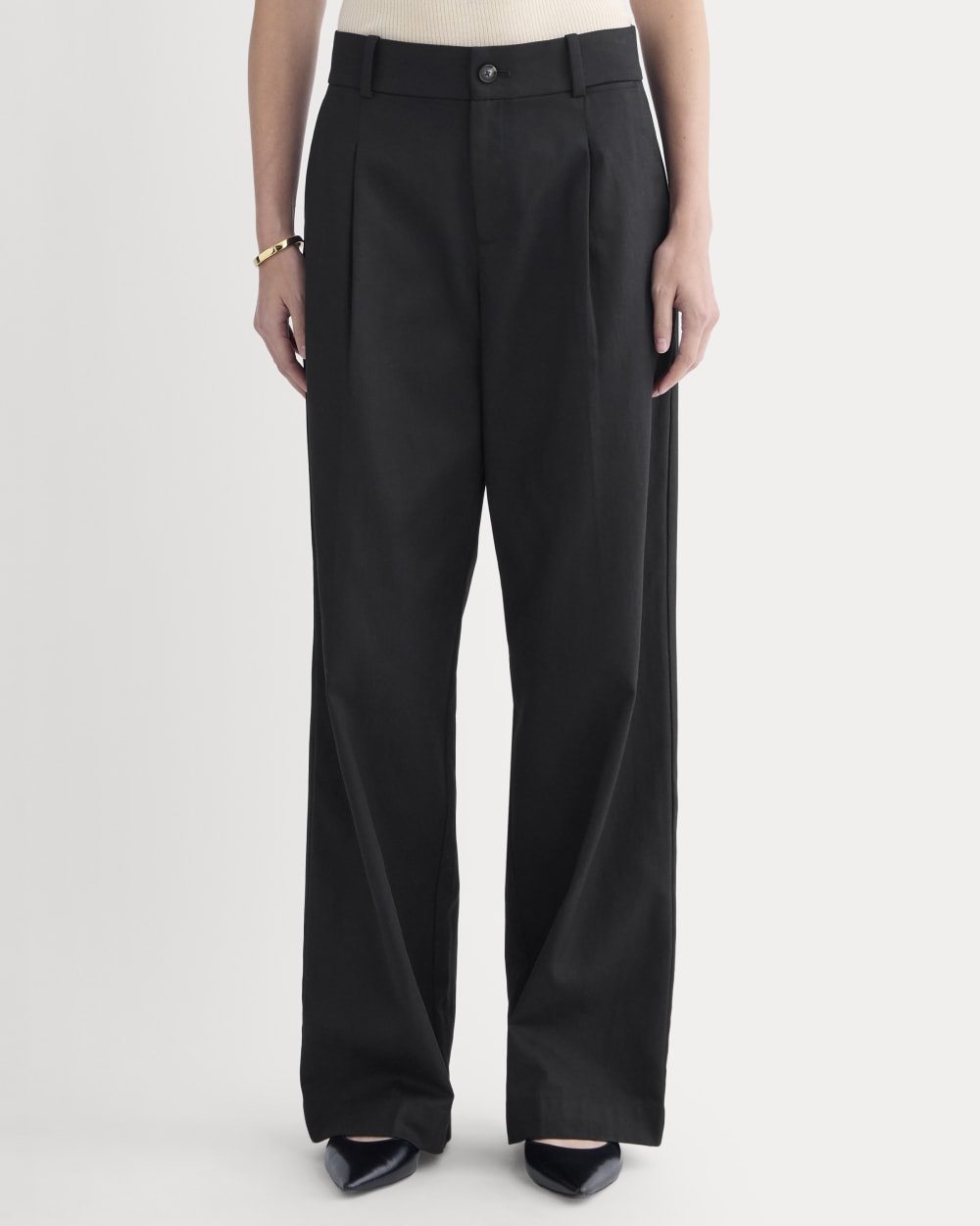 Wide-Leg Trouser in Buttersmooth | Black | 30 Inseam
