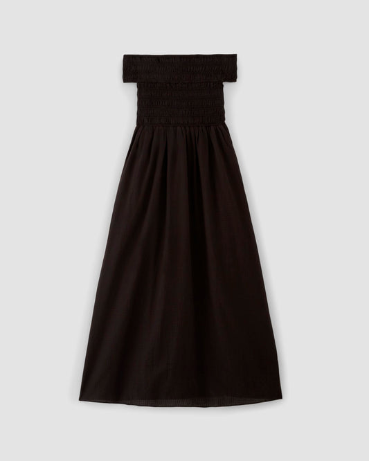 The Gauze Off-the-Shoulder Dress | Black